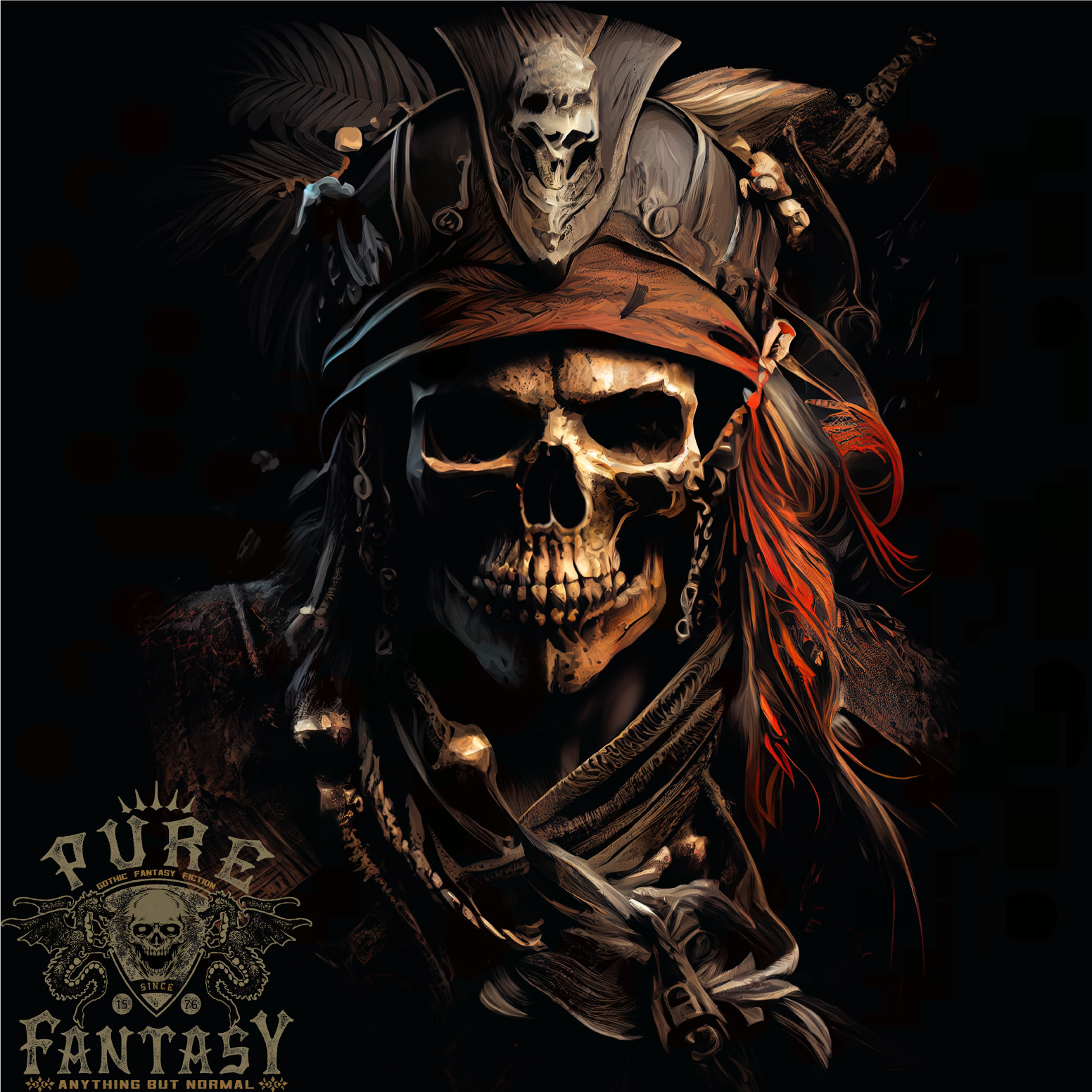 Pirate Skull 2 Mens T-Shirt 100% Cotton