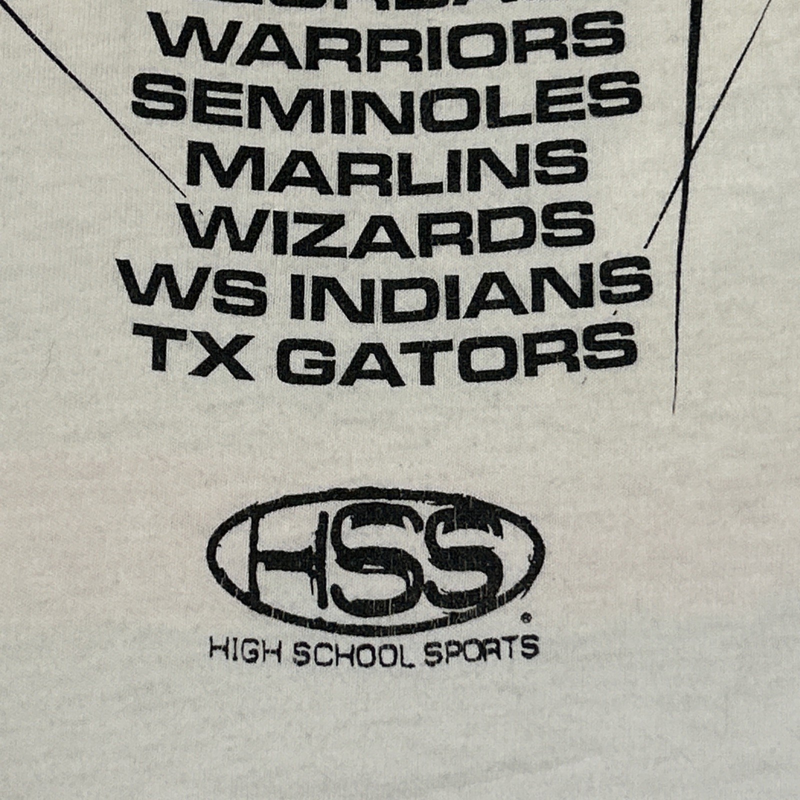 VTG Texas High School Sports T-shirt Baseball AABC Large White Hanes