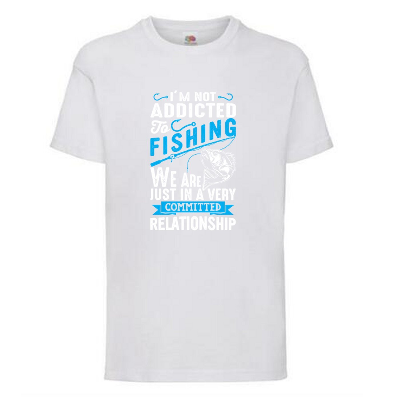 Fishing Addicted Relationship Humour Novelty T Shirt Various Colours And Sizes