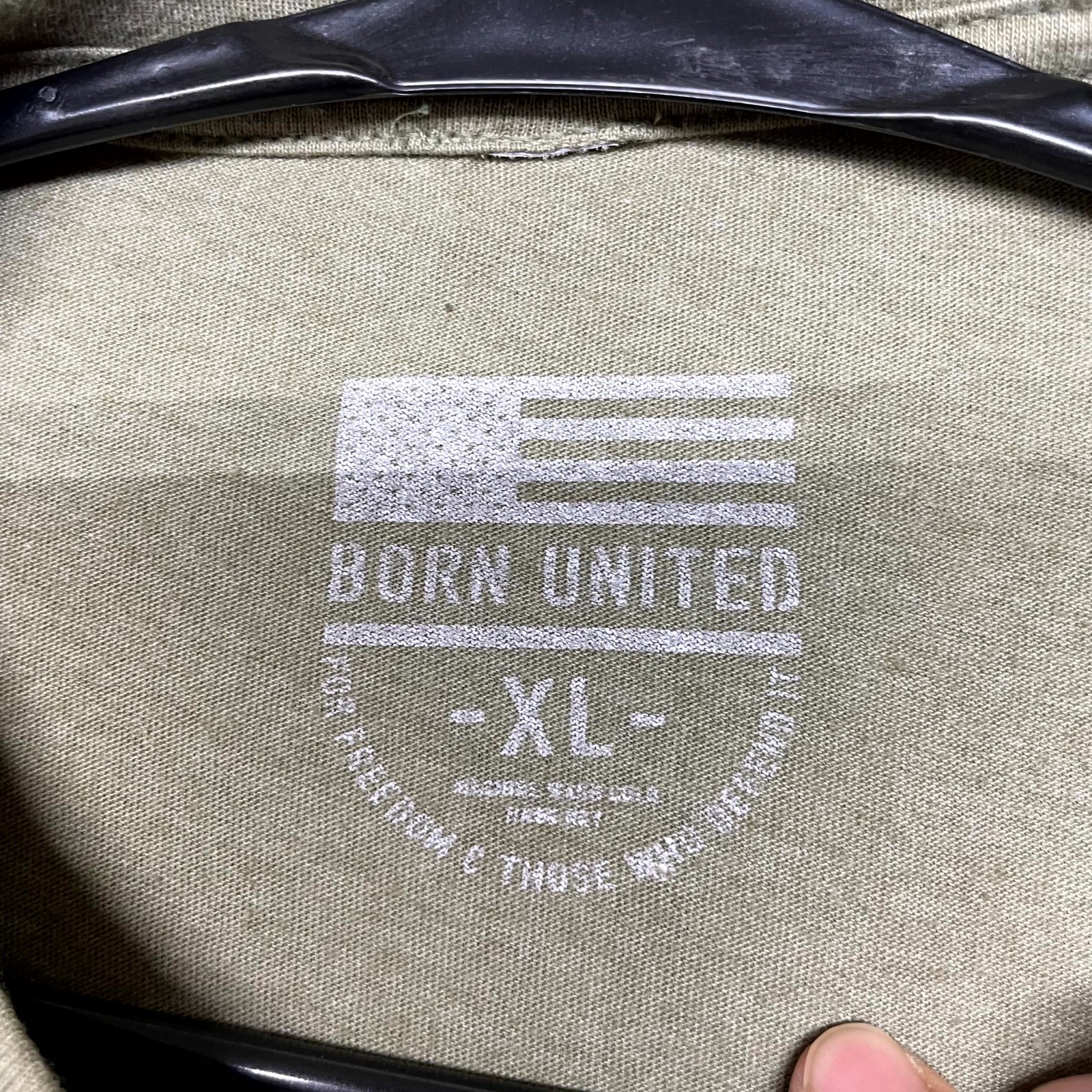 Born United Private Label Triggered T Shirt Mens XL Olive Green Graphic Print