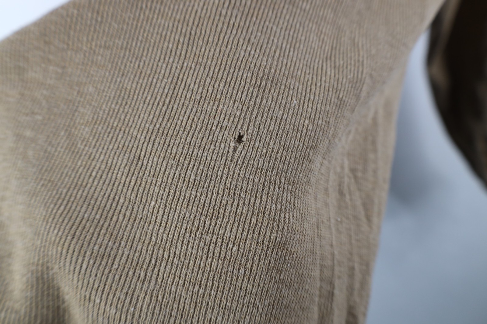 Vtg USGI Mens XL Thrashed Wool Blend Ribbed Knit Henley Undershirt T-Shirt USA
