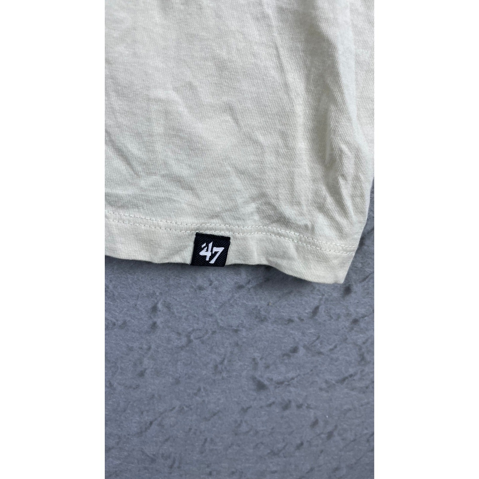 ’47 Brand T-Shirt Mens XXL Cream Excellent KC Royals MLB Shield Logo Tee
