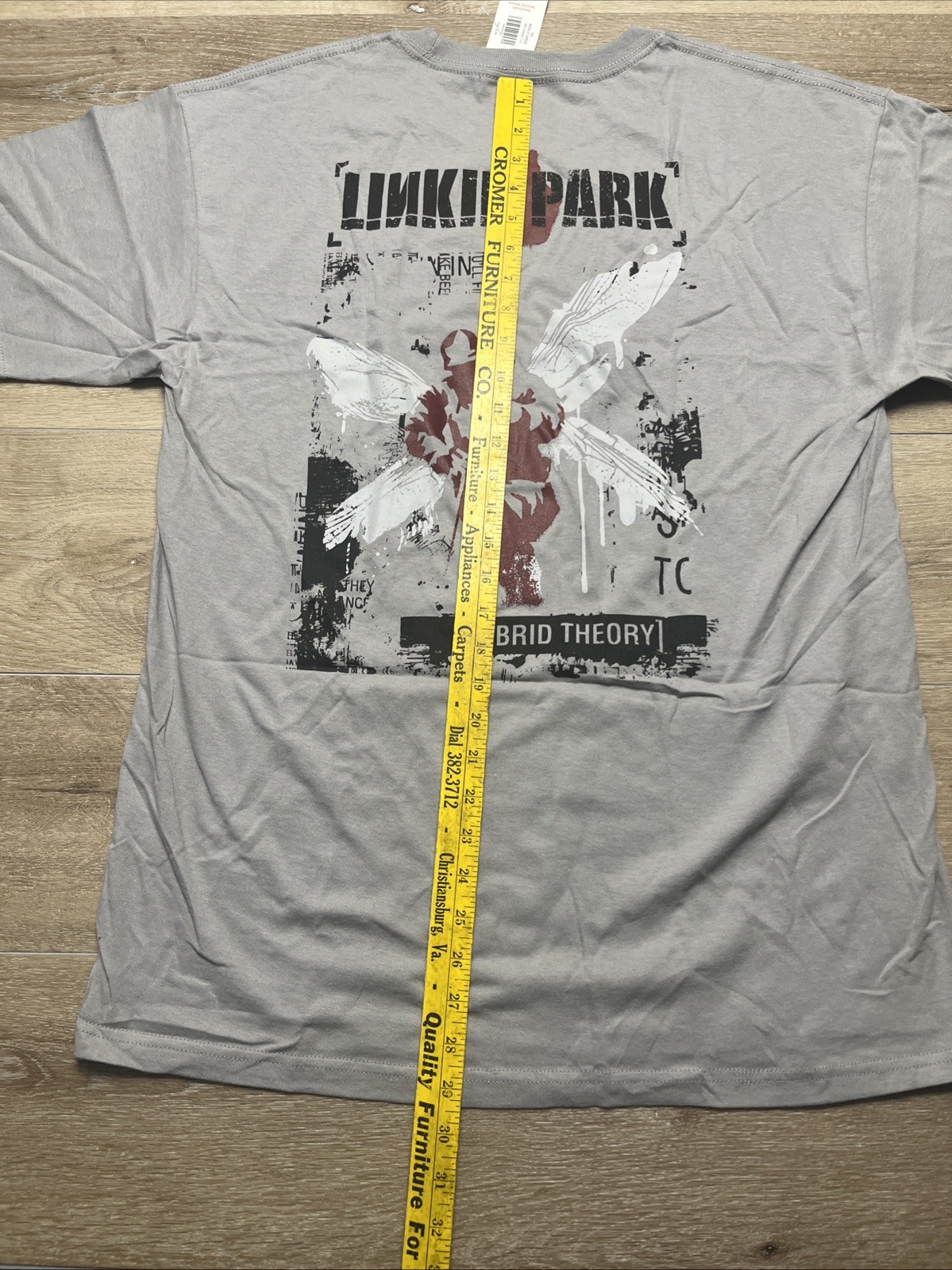 Linkin Park T-Shirt Large Gray Rock Band Hybrid Theory Graphic Tee Spencers