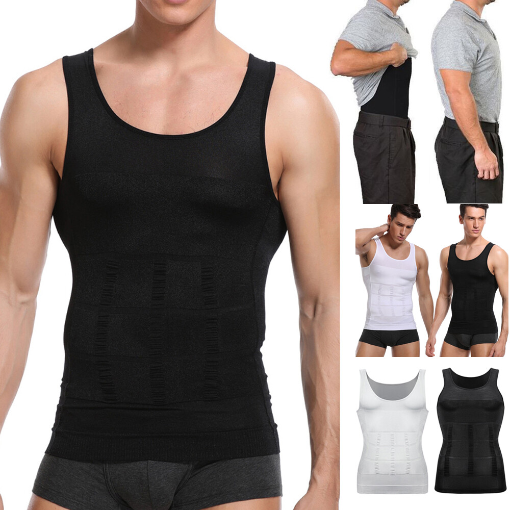 Men’s Cool Dry Short Sleeve Compression Shirts Sports Baselayer Workout Tank Top