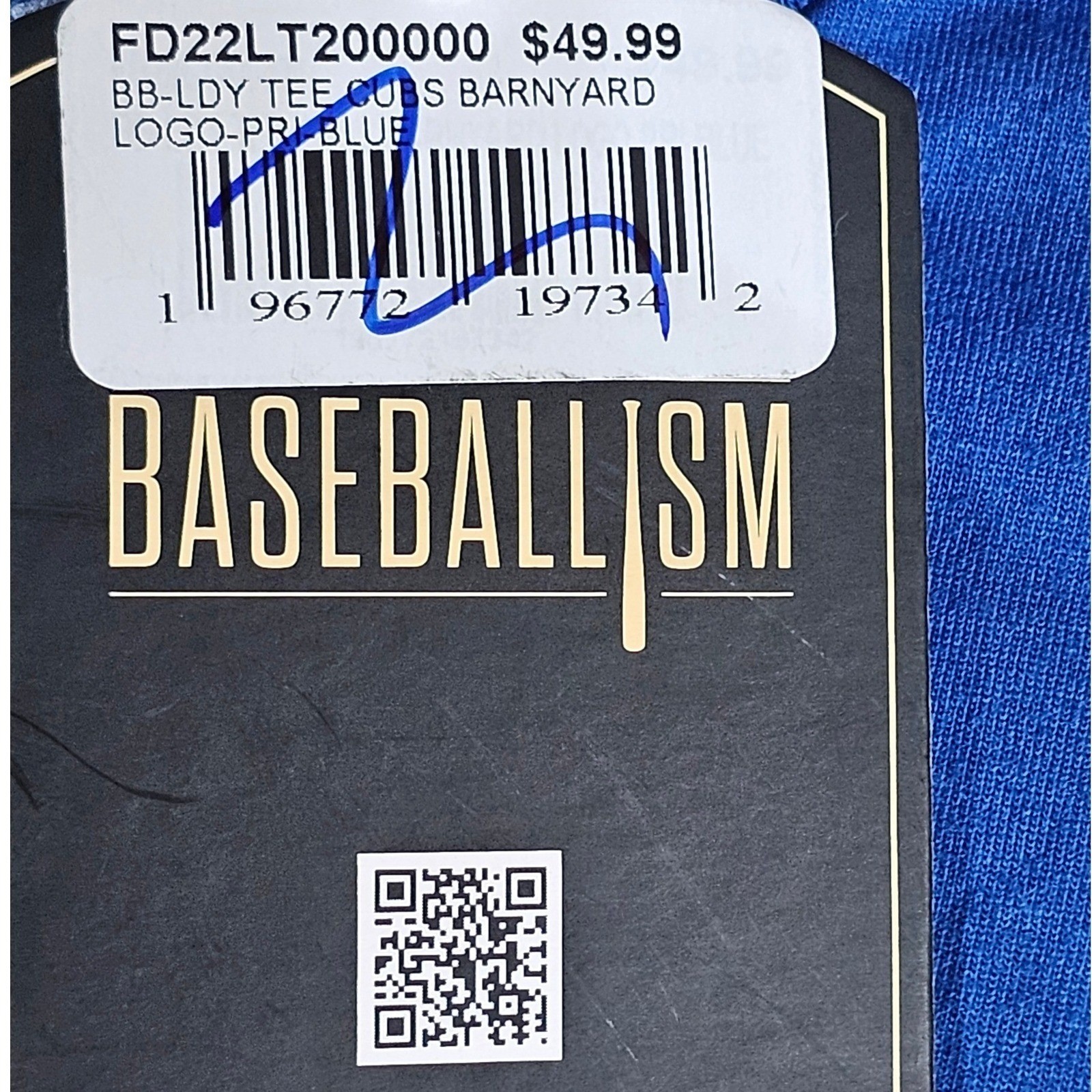 Baseballism Chicago Cubs “Field of Dreams” tee features a barnyard-themed NWT