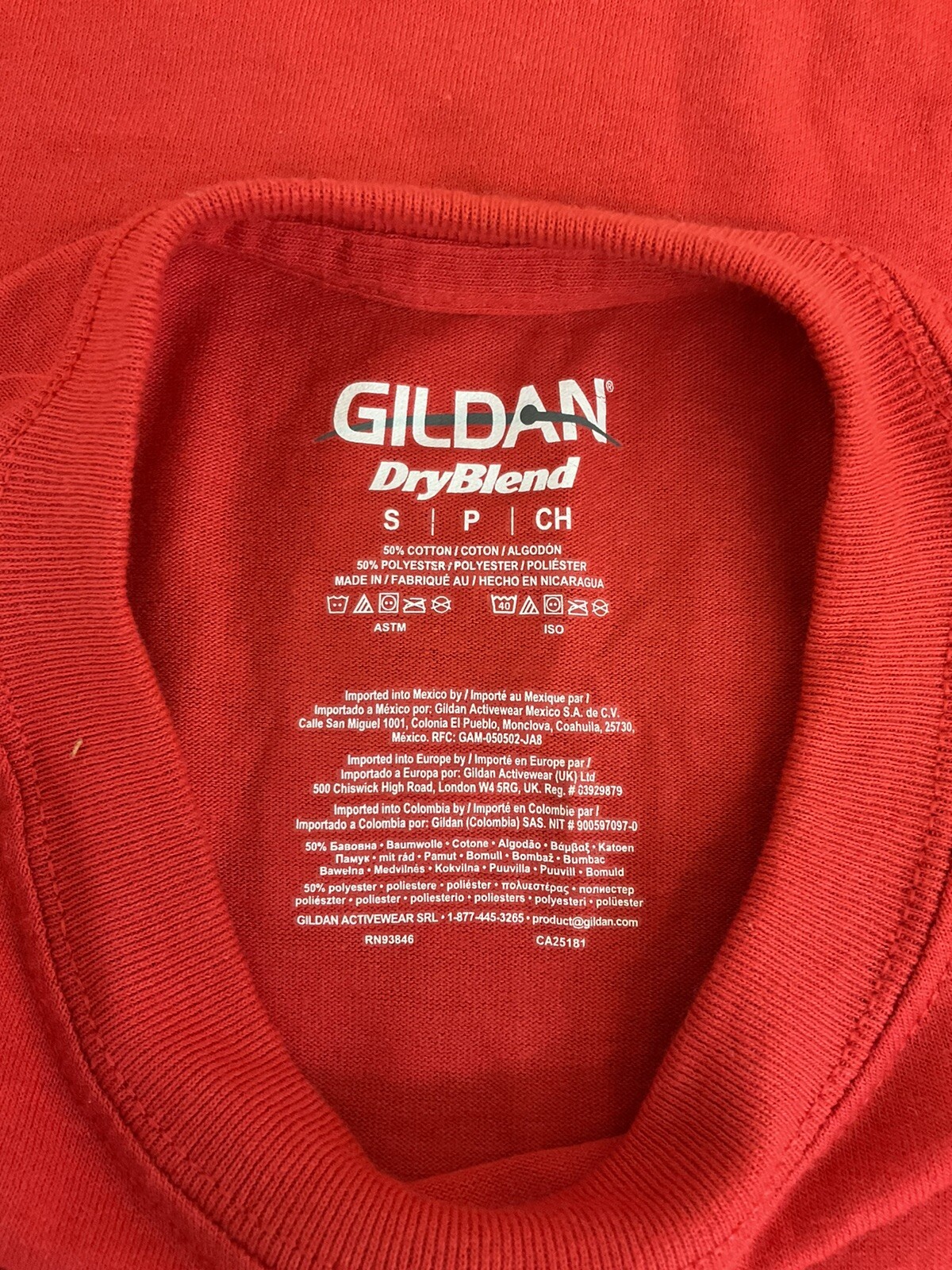 Gildan Adult Unisex DryBlend 50/50 G800 #15 Small Red SS Crew Neck Tshirt New