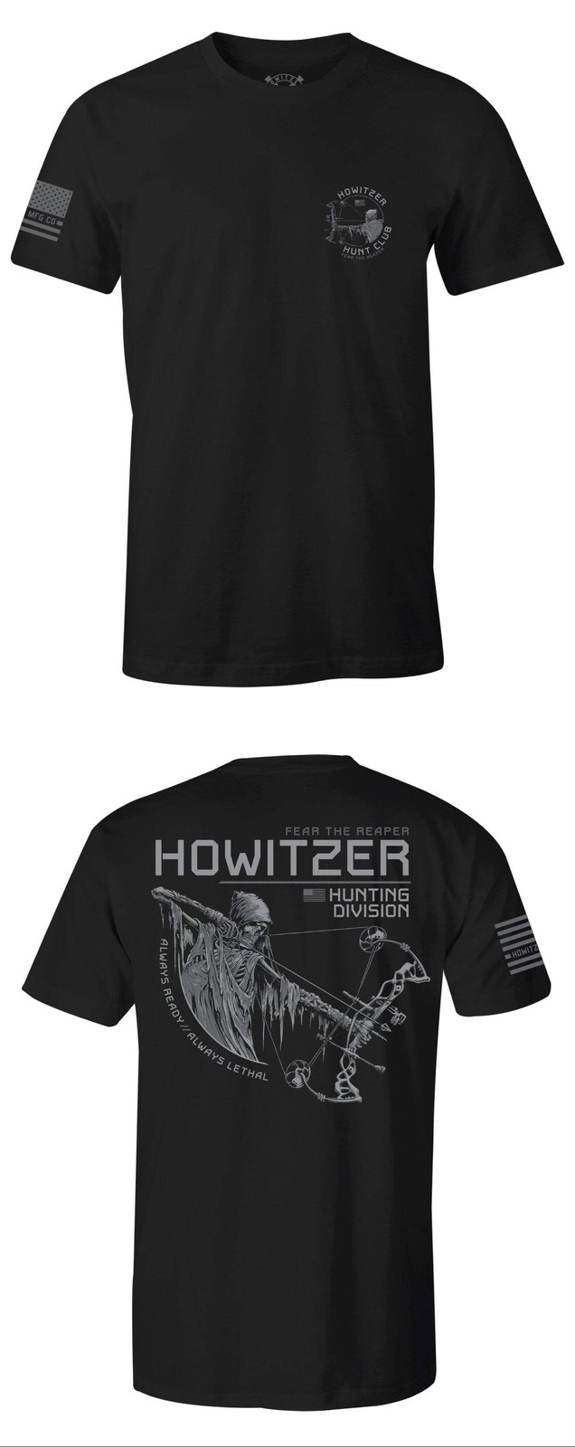 Howitzer Style Men’s T-shirt Reaper Hunting Military Grunt MFG