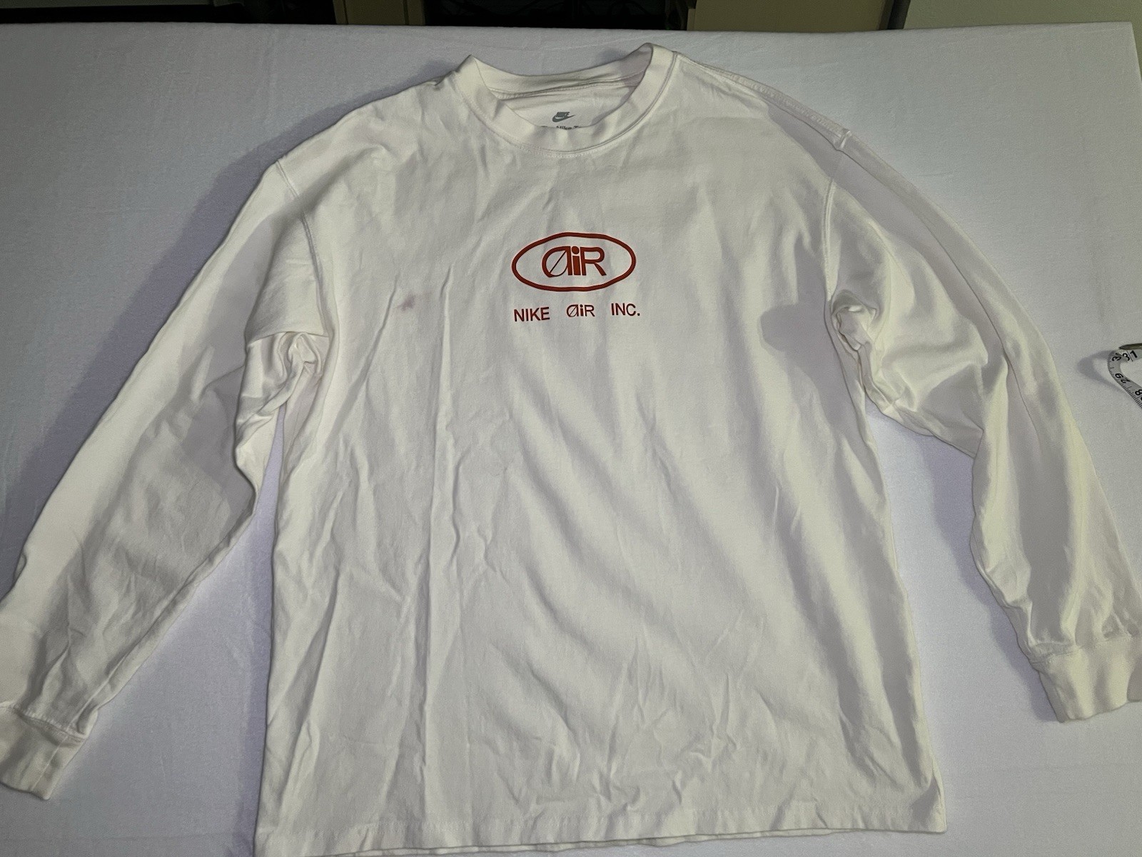 Nike Large | White Long Sleeve Air Inc Clouds Graphic Tee Mens Loose Fit