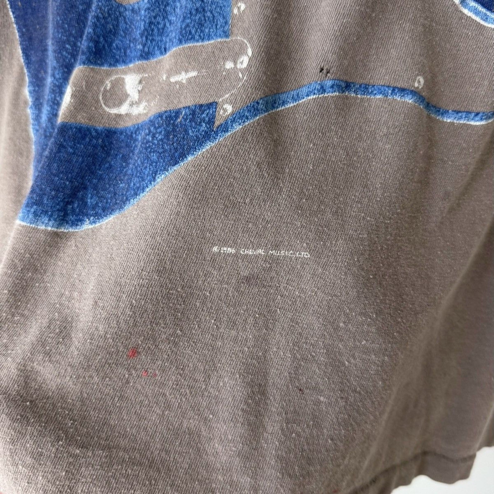 Vintage 1987 The Pretenders World Tour Faded Distressed Band Tee Black Rare
