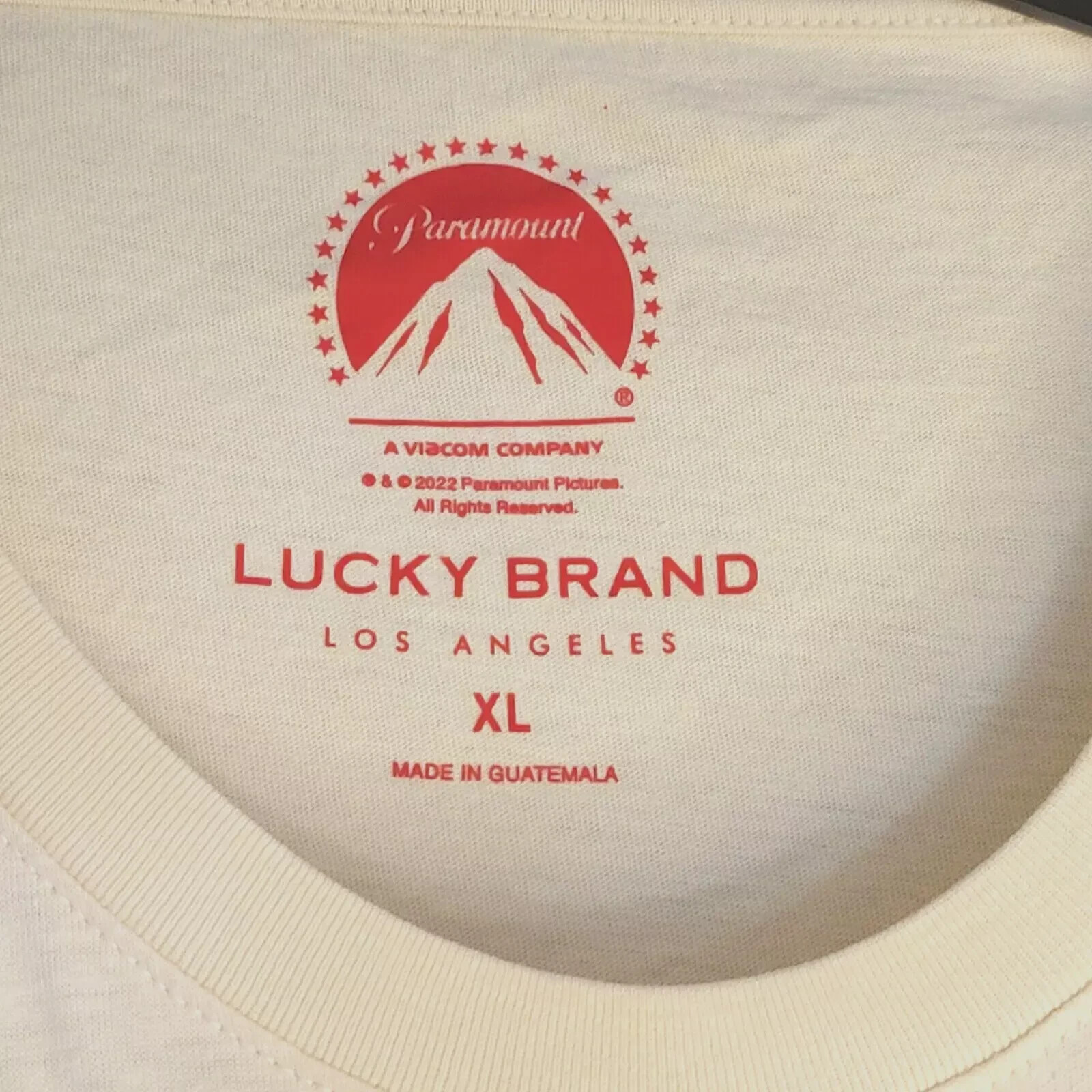 Lucky Brand Godfather Mens Extra Large XL Beige Paramount Movie Casual Logo NWT