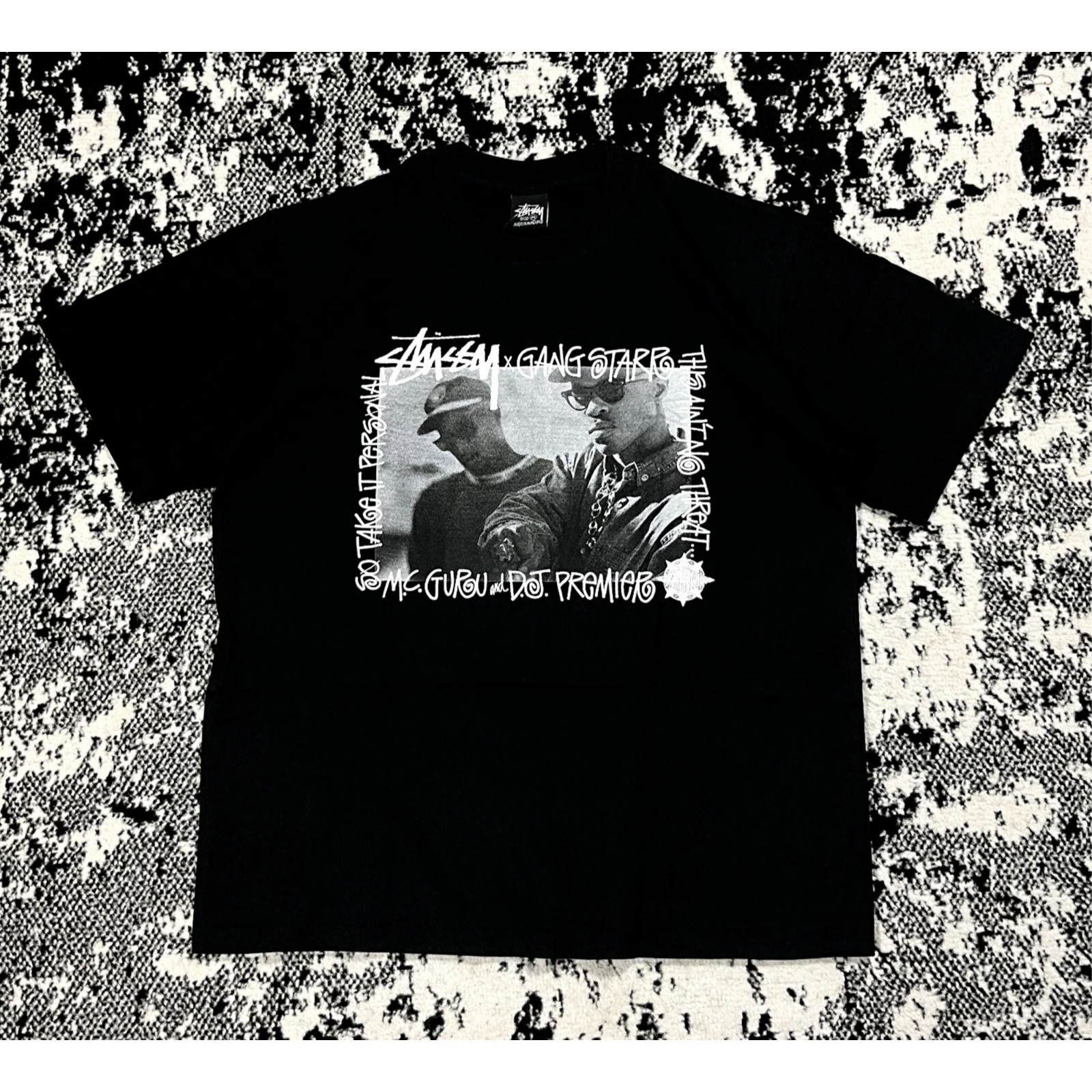 BRAND NEW STUSSY GANGSTARR TAKE IT PERSONAL TEE BLACK S-5XL FREESHIPS
