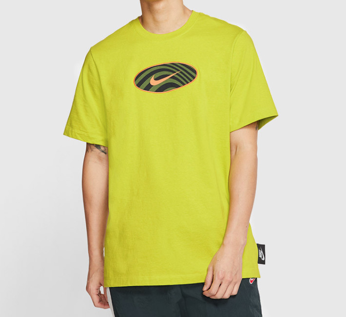 NWT Nike CW4752-308 Men NSW Air Max Tee Shirt Cotton Bright Cactus Multi Size M