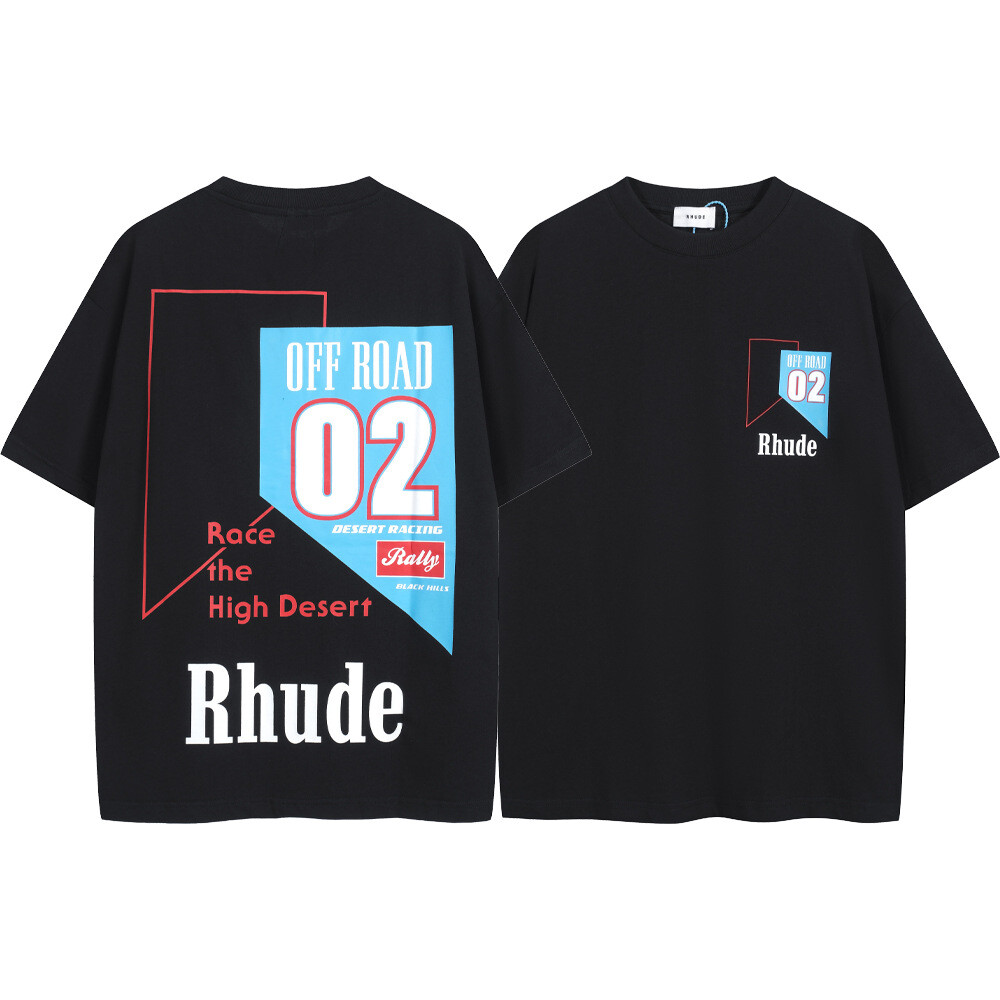 🎁🎁33Style Men Women RHUDE High Quality Cotton Short Sleeve Polo T-Shirt S-2XL