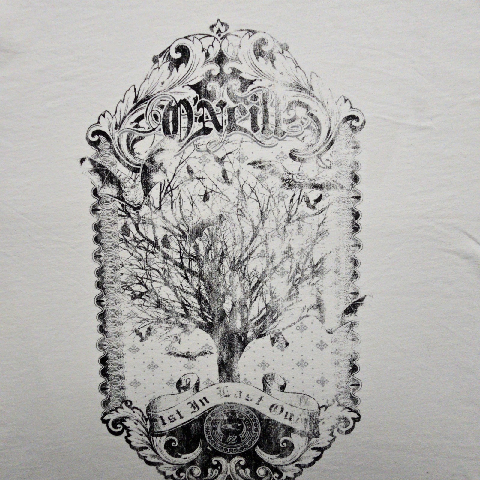 O’Neill Project Blue Graphic Tee Tree Print Mens White XXL Faded Surf Shirt