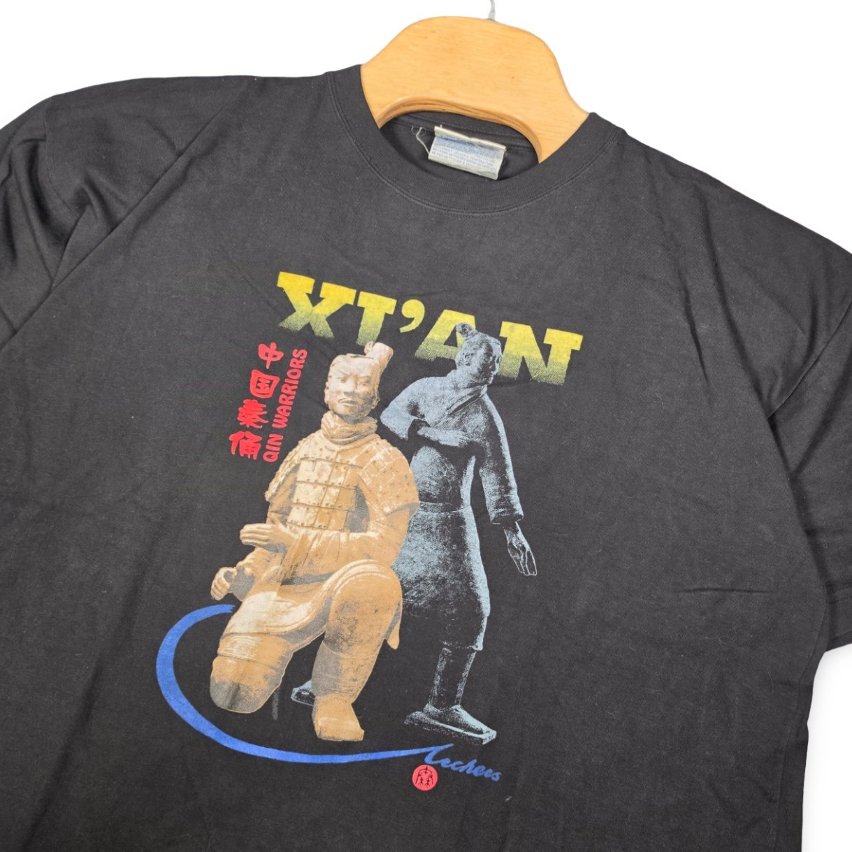 Vintage Xi’an Qin Warriors Terracotta Army China Graphic T-Shirt Mens XL Black