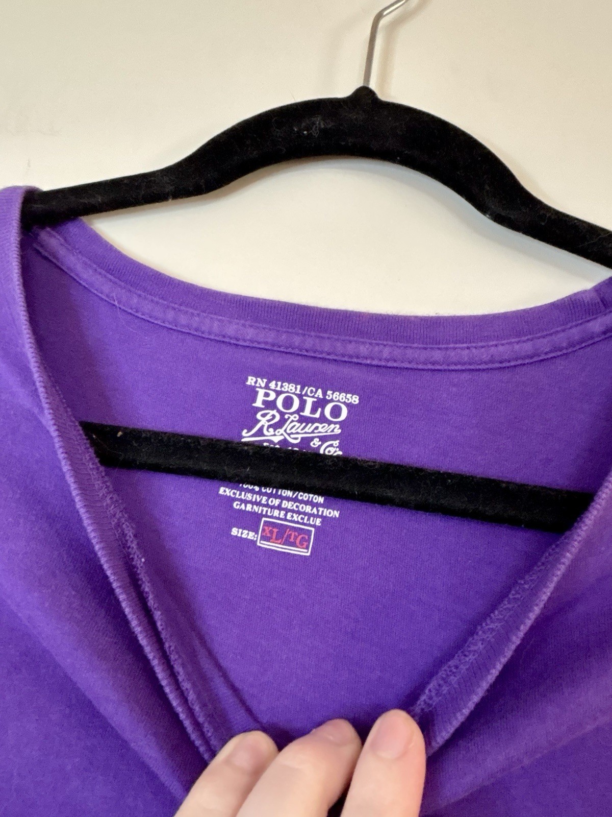 Polo Ralph Lauren Purple Crew Neck Logo Cotton Men’s XL Tee
