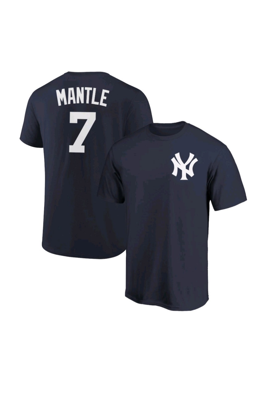 Mickey Mantle T-Shirt NY Yankees Player Name and Number Soft Jersey Tee