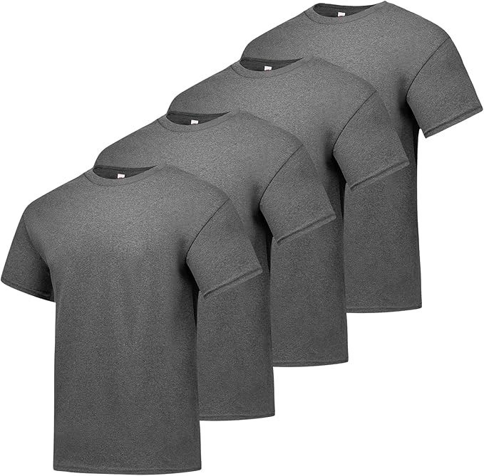 Hanes Men Crew neck T-Shirt 4-Pack ComfortSoft 100% Cotton Heavyweight Tee Plain