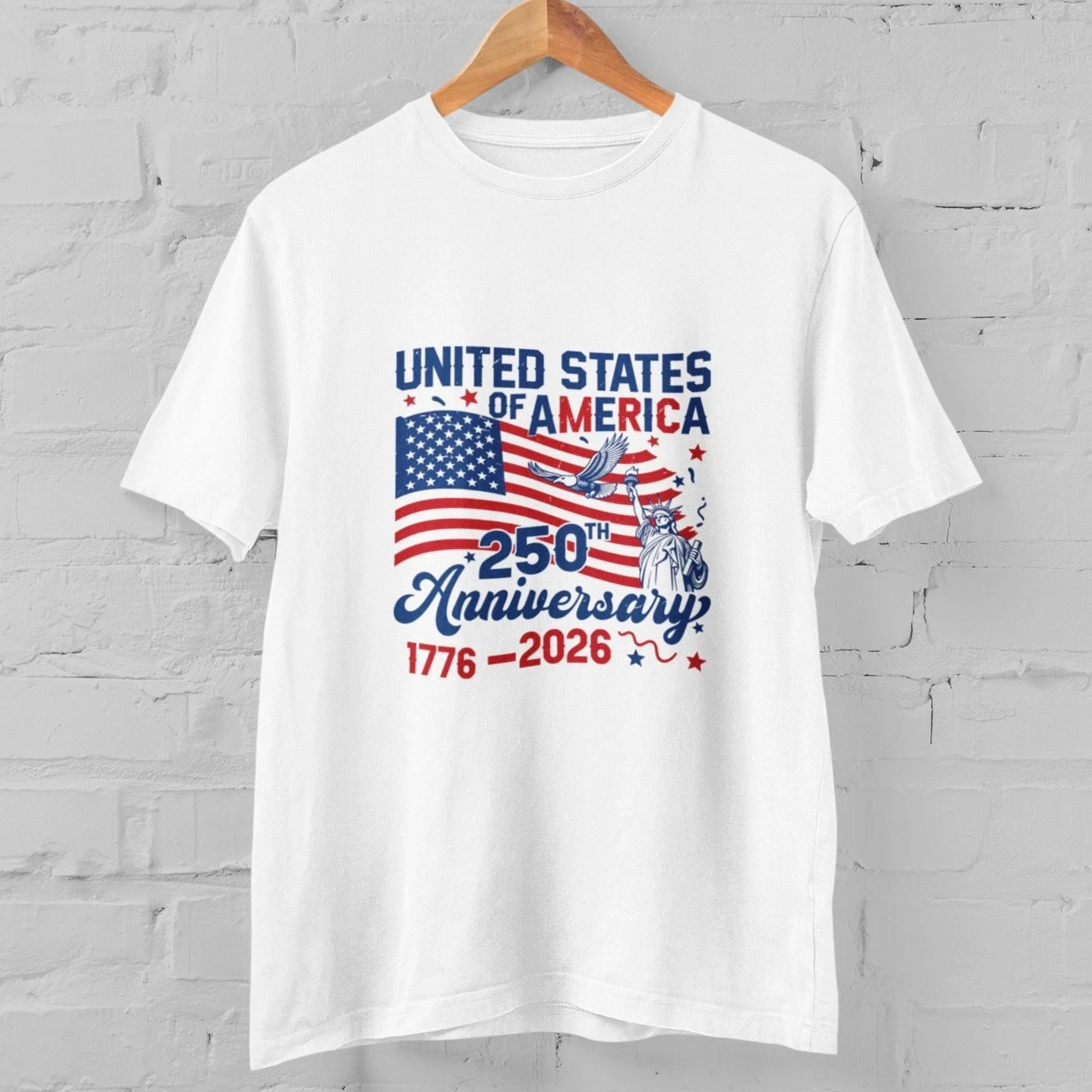 USA 250th Anniversary Shirt Patriotic America Flag T Shirt 1776 2026