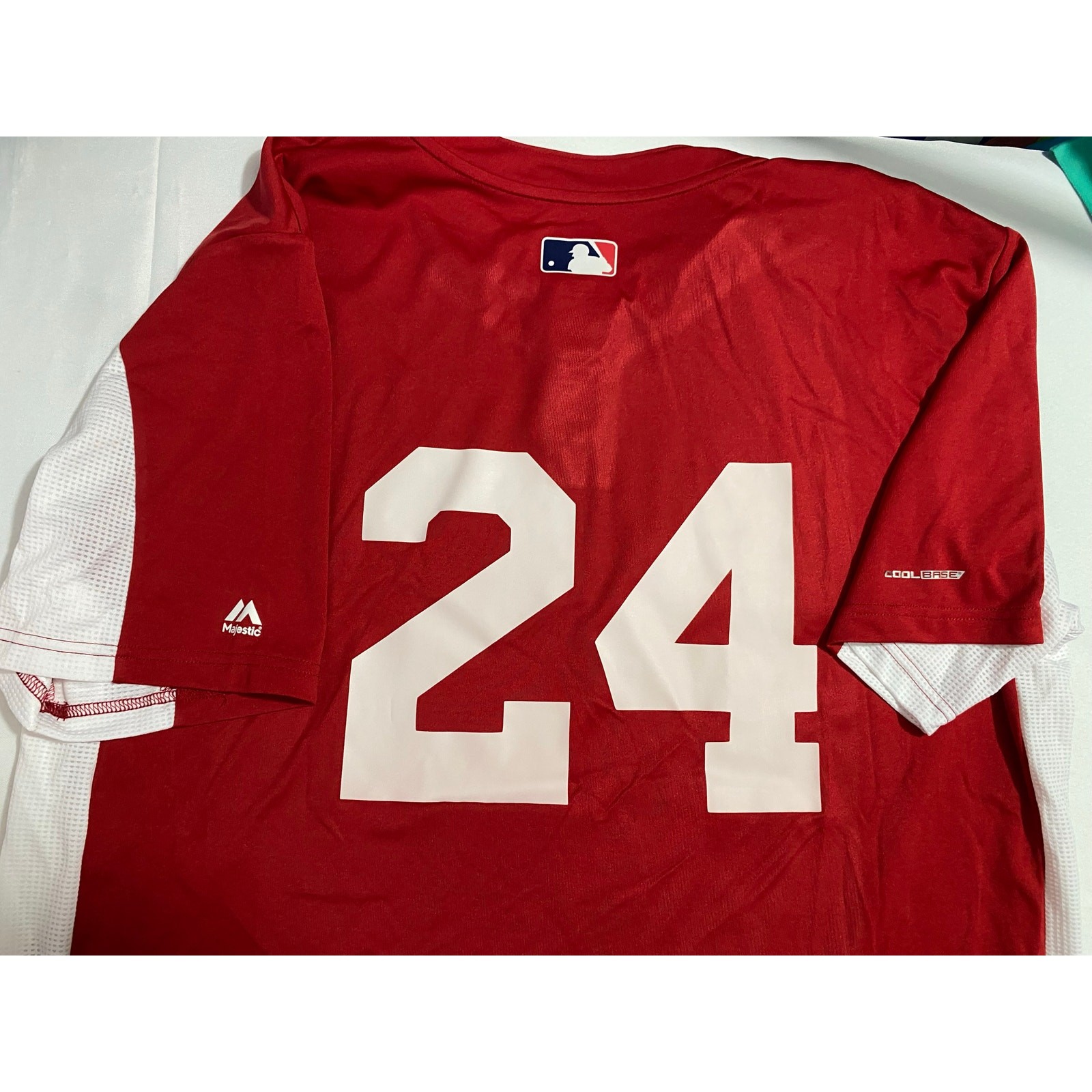 Majestic Men’s Cool Base Baseball Jersey – MLB #24 – Size XL