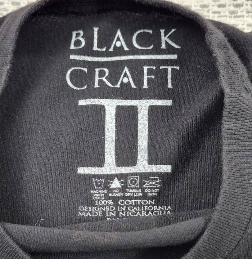 Blackcraft Cult Shirt Mens Medium Black Skull Occult Crystal Ball Graphic Tee