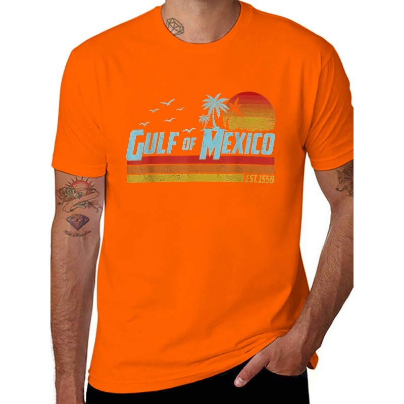 Gulf of Mexico Est 1550 Retro Vintage Beach T-Shirt