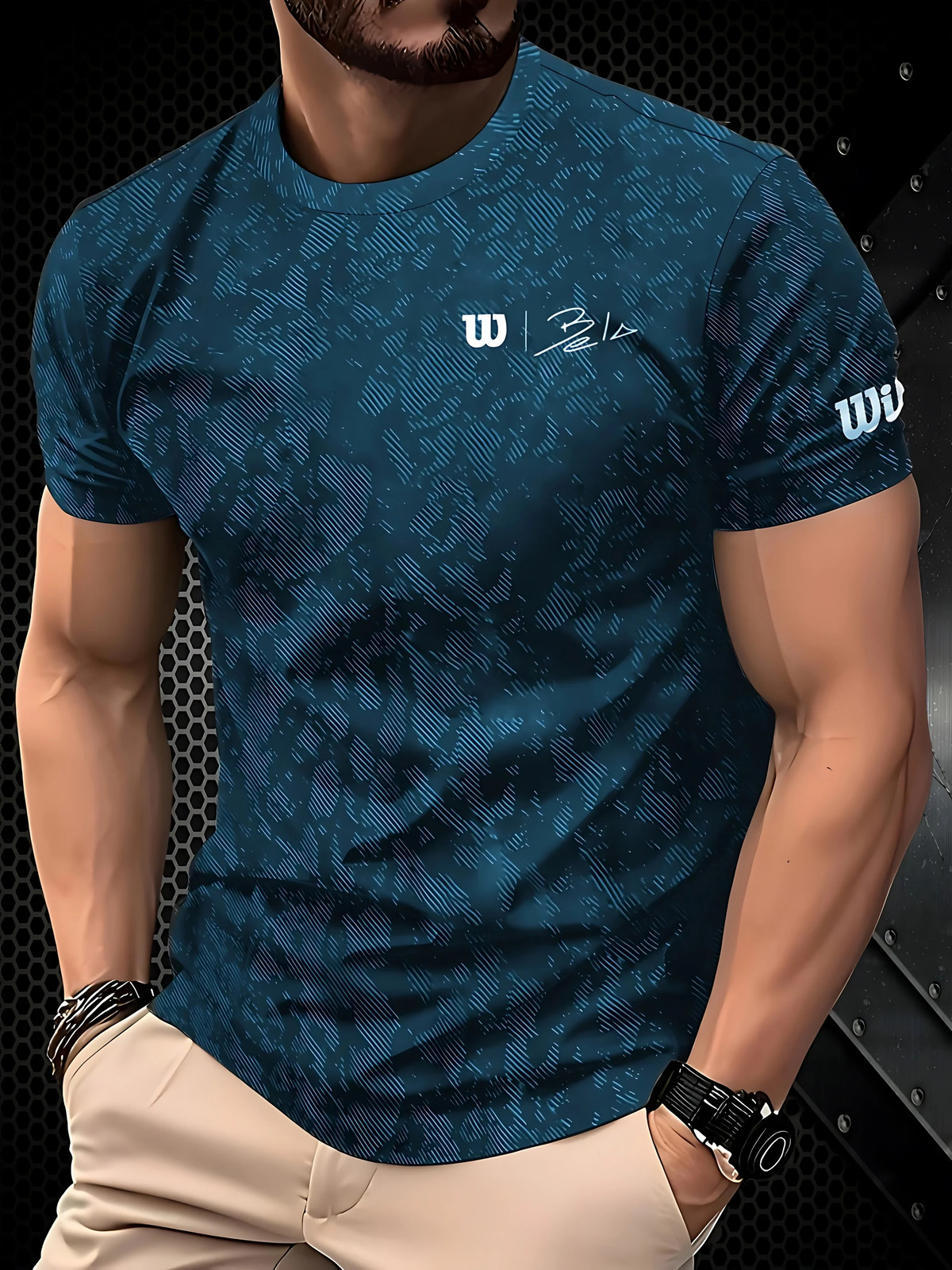 New men’s T-shirt for Summer 2026 quick-drying tennis breathable sportswear