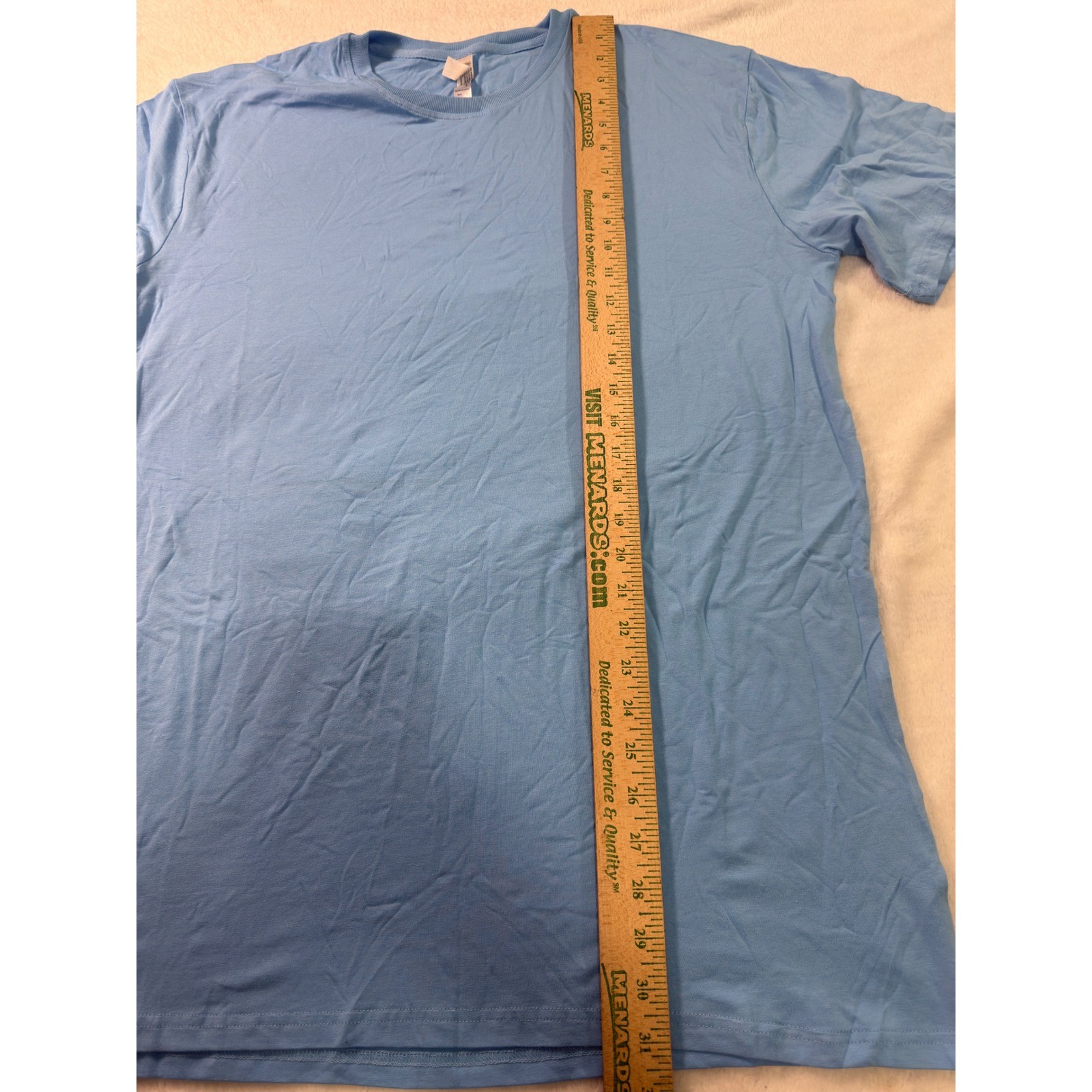 Royal Avalon Mens Bamboo Cotton Blend Crewneck T-Shirt Light Blue Large