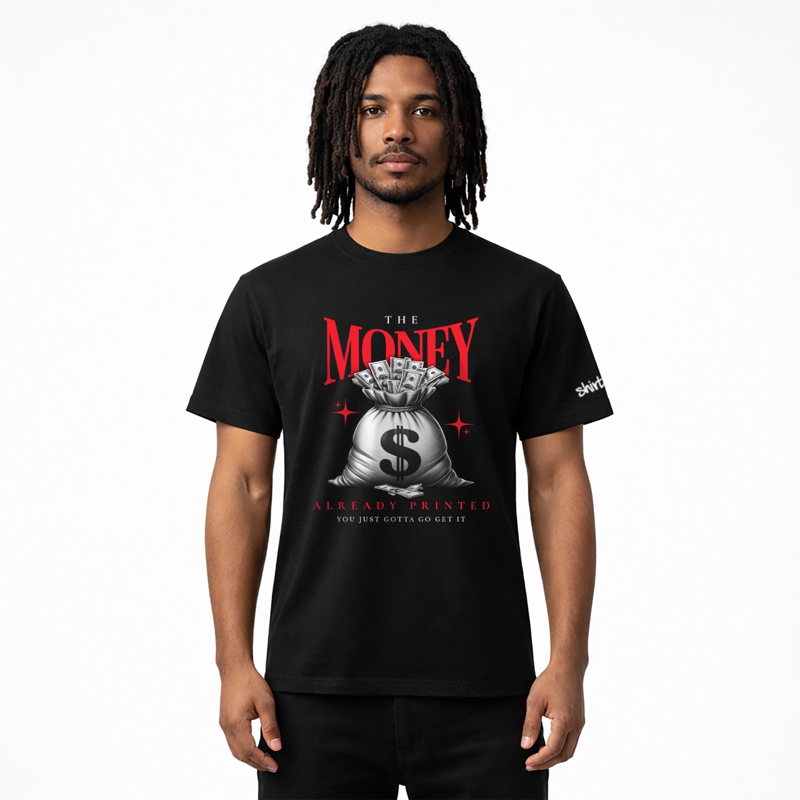 Black Money Sneaker T-shirt to Match Air Jordan 6 Retro ‘Infrared Salesman’