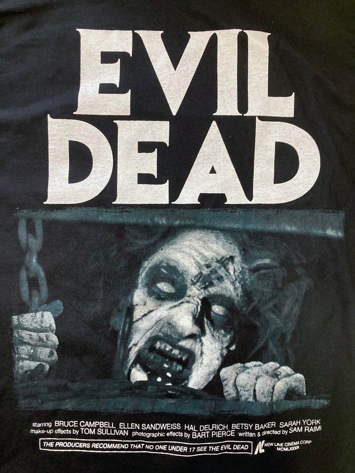EVIL DEAD Horror Film T-Shirt XLARGE 2-Sided Screen-printed Gildan High Quality