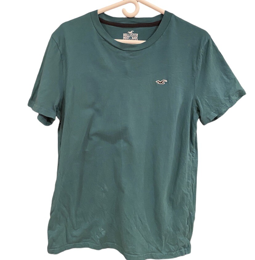 Hollister Must Have Collection Green Short Sleeve Shirt Mens Medium