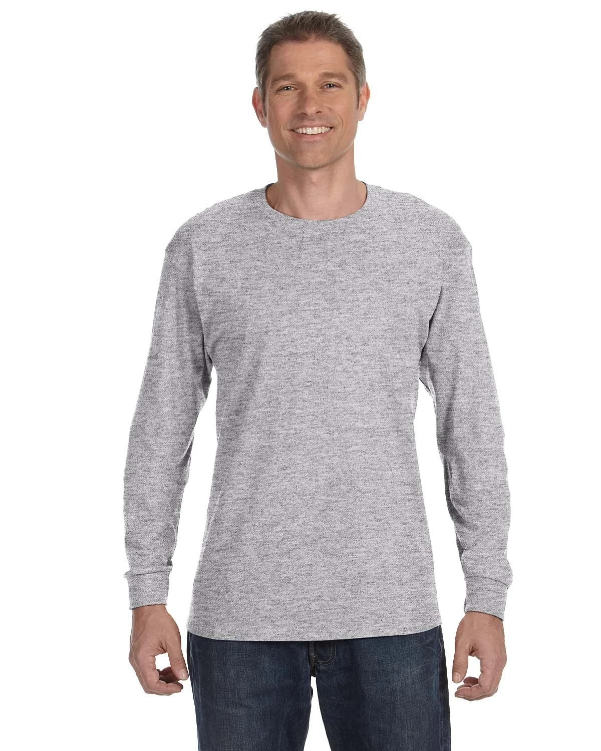Gildan G540 Men’s Heavy Cotton Preshrunk T Shirt Long Sleeve Crew Neck T-Shirt