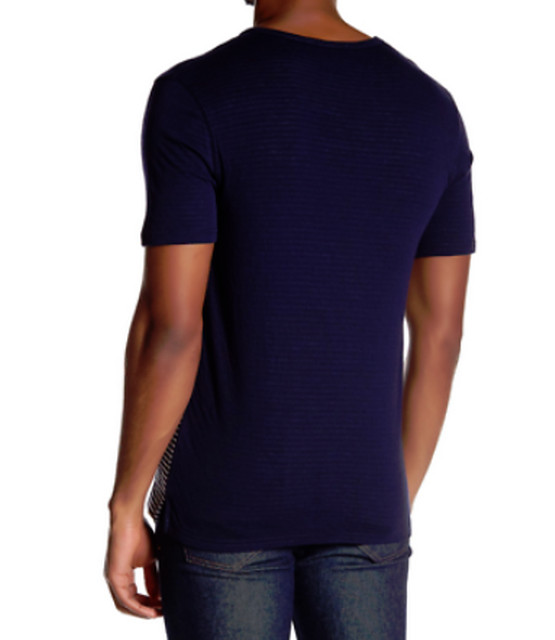 Slate & Stone Stripe Colorblock Tee Navy/Grey XL NWT $88