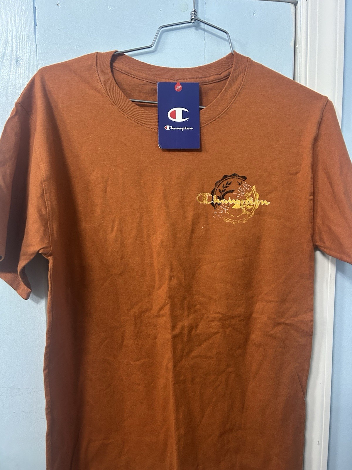 Champion Unisex Jersey T-Shirt Texas Orange Small cotton tee