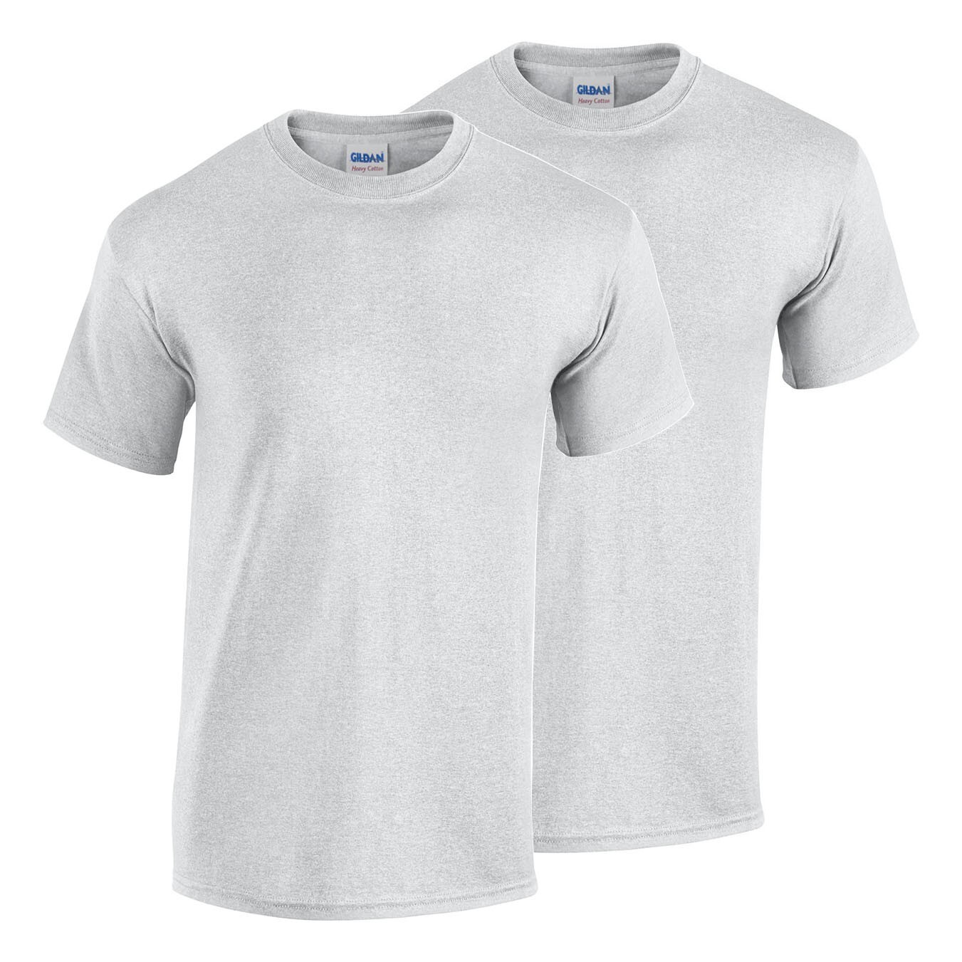 2 Pack Gildan Men’s Heavy Cotton Short Sleeve Crew Neck Classic Fit T-Shirt