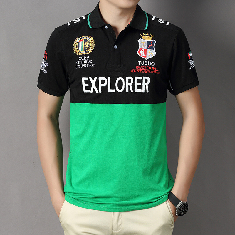 New Tusuo Men’s Cotton Classic T-Shirts Sport Short Sleeves Casual Polo T31