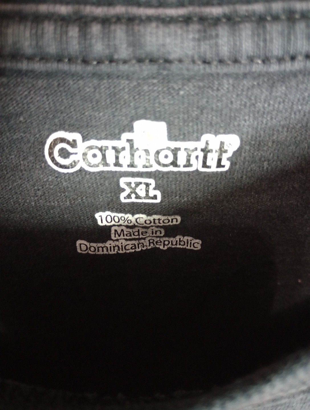 Carhartt Mens Shirt Graphic Spellout Long Sleeve TK0231-M Black Loose Fit Sz XL