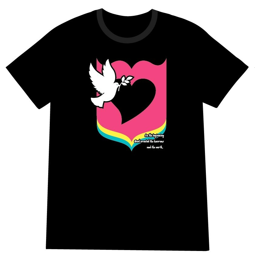 Bible bird Christ Black T-shirts soft 100% combed cotton Unisex XS S M L XL XXL