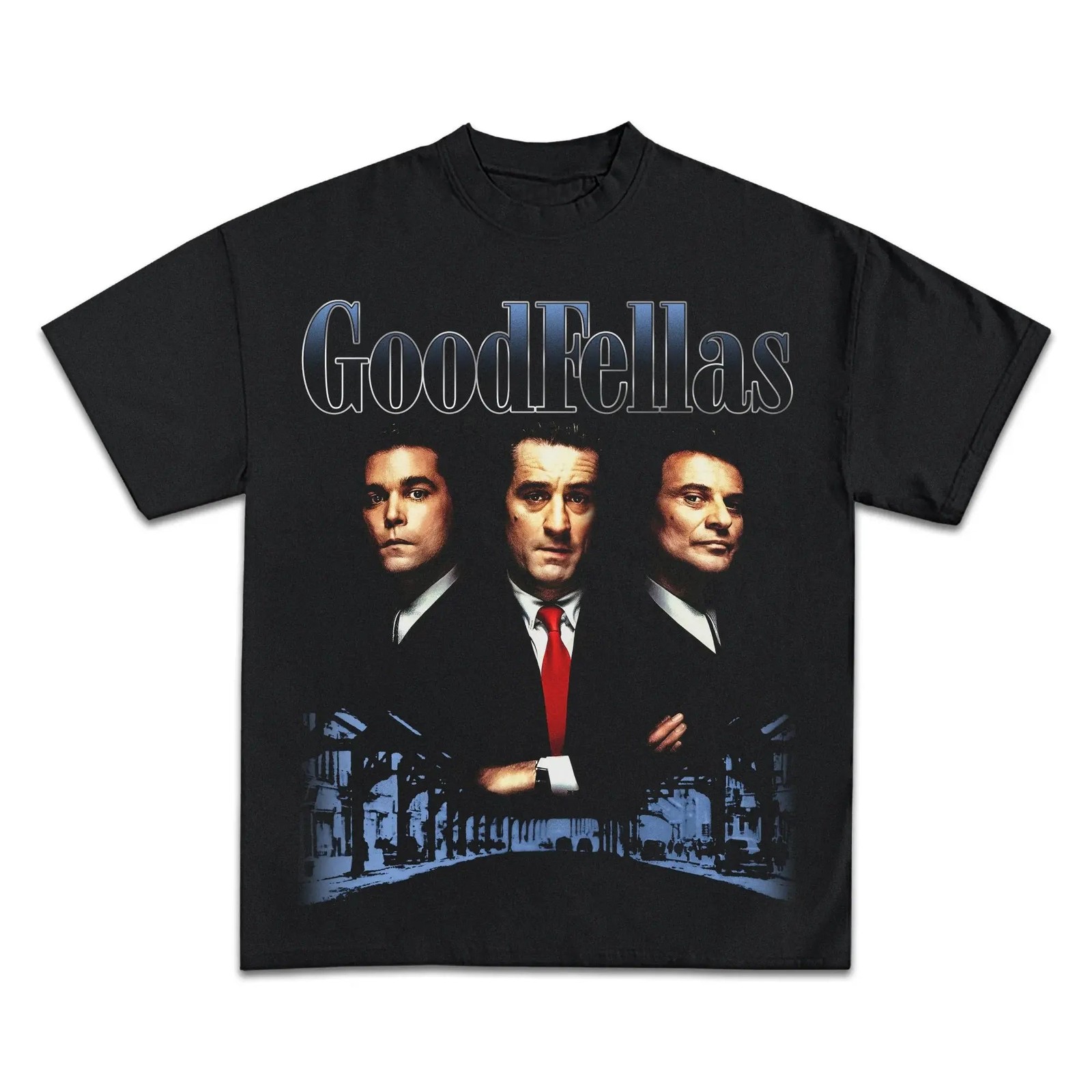 Goodfellas Retro Boxy Garment-Dyed Basketball Tee Streetwear Y2K