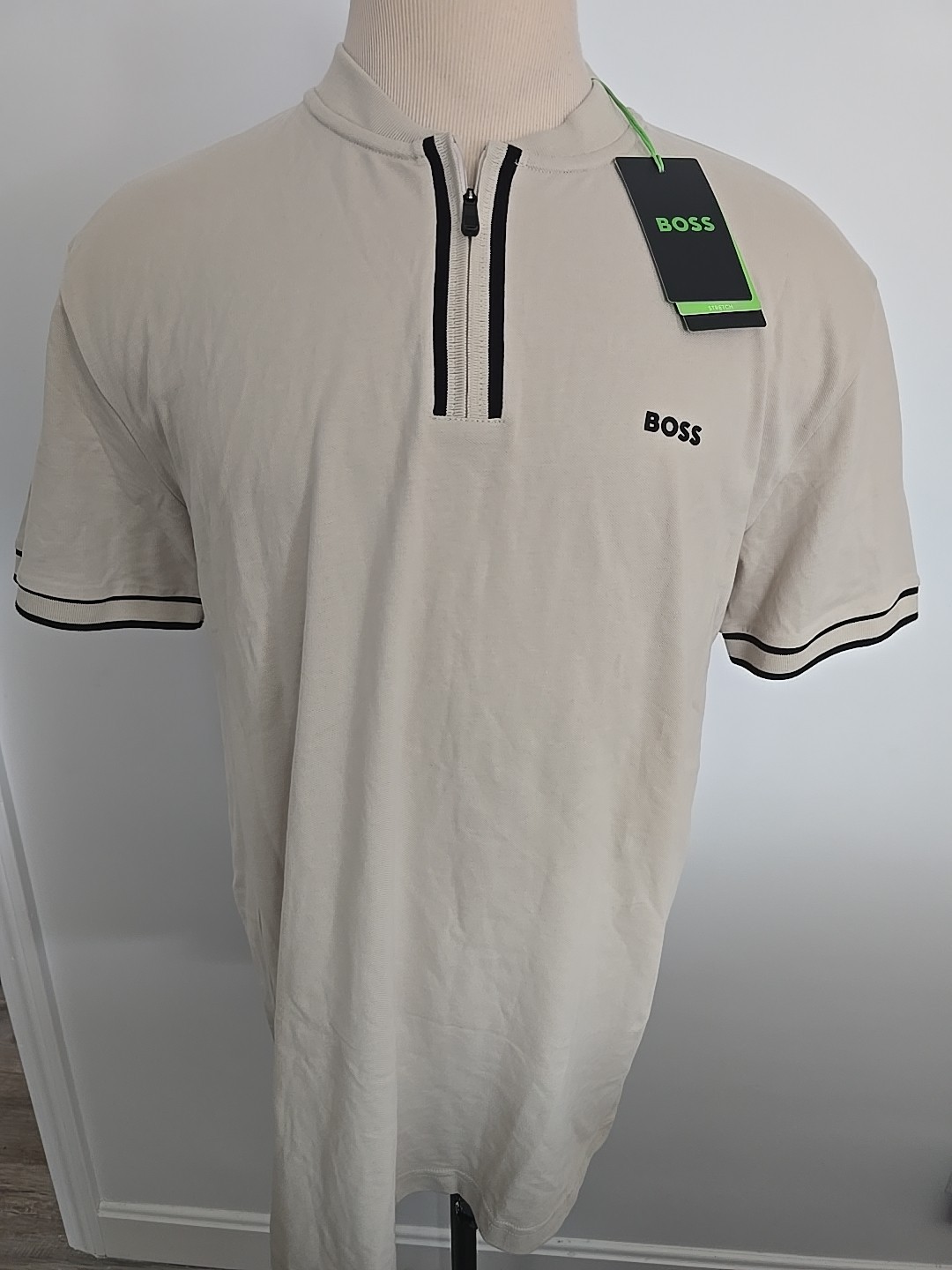 HUGO BOSS Pariq Black Label MEN’S NEW HALF Zip T-SHIRT Sz XXL