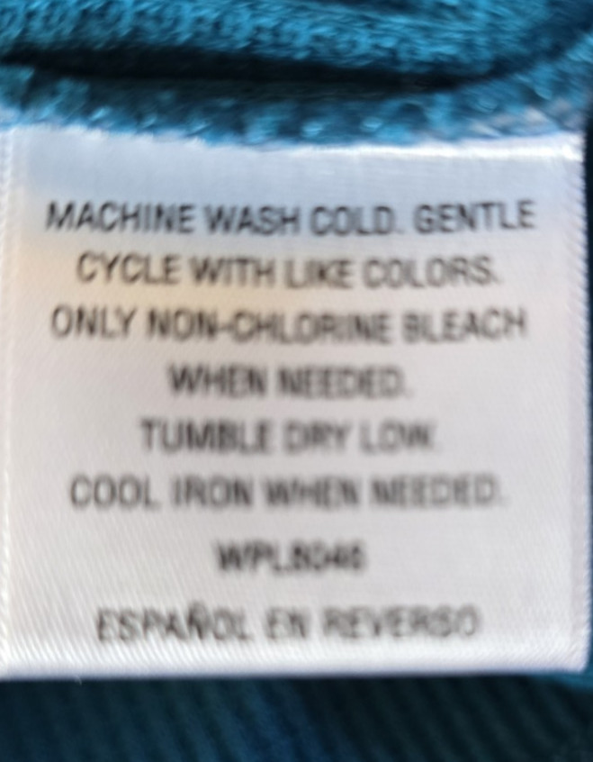 John Ashford Men Blue Cotton Blend Long Sleeve Thermal Round Neck Tee Sz M