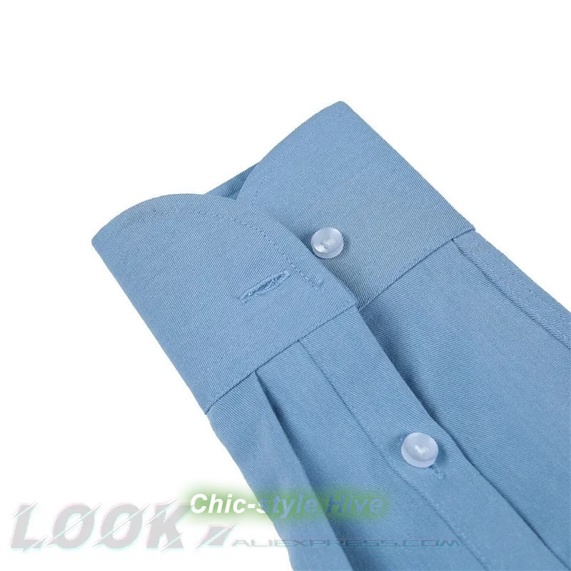 Men’s Collar Shirt Wrinkle-free Casual Slim-fit with A Lapel Design Shirts