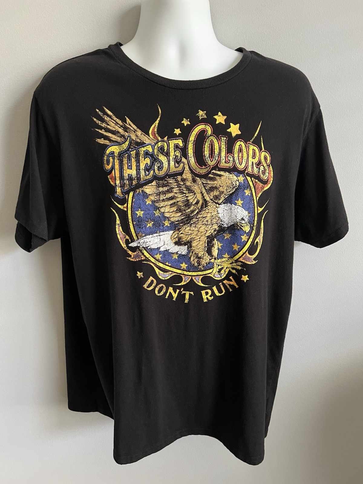 Way To Celebrate Patriotic Men’s XL Black Graphic T-Shirt These Colors Don’t Run