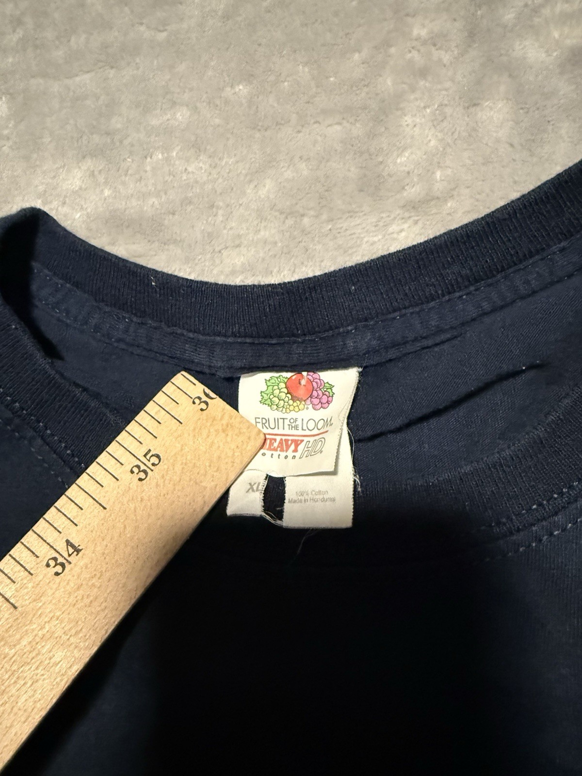 USA EST 1776 AMERICAN RED WHITE BLUE FRUIT OF THE LOOM NAVY BLUE SHIRT SIZE XL