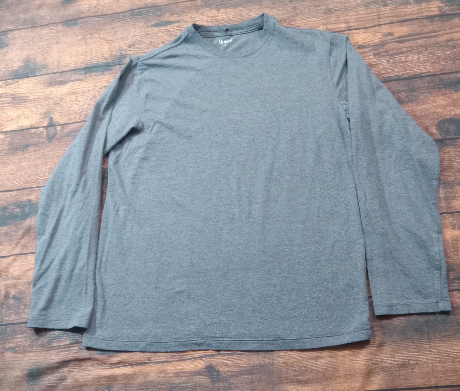 Quince Men’s Long Sleeve Base Layer T-Shirt Small Gray