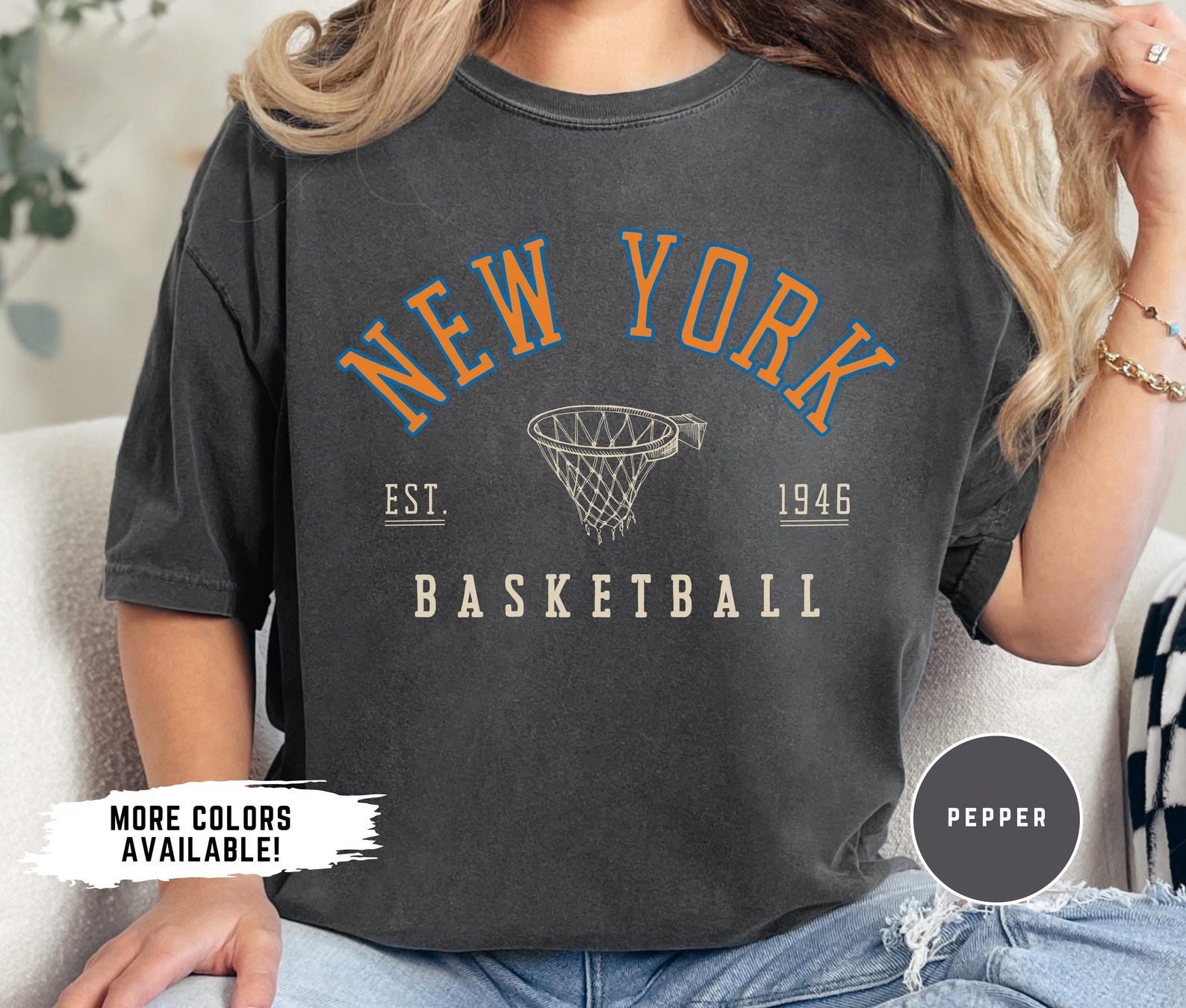 HOT!!! New York Basketball T-Shirt, Knick Basketball Shirt, Retro Knick Fan Gift