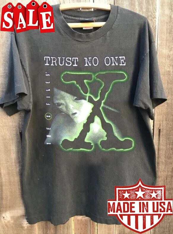 The X Files Trust No One short sleeve charcoal color Tshirt Men Women S-5XL BL29