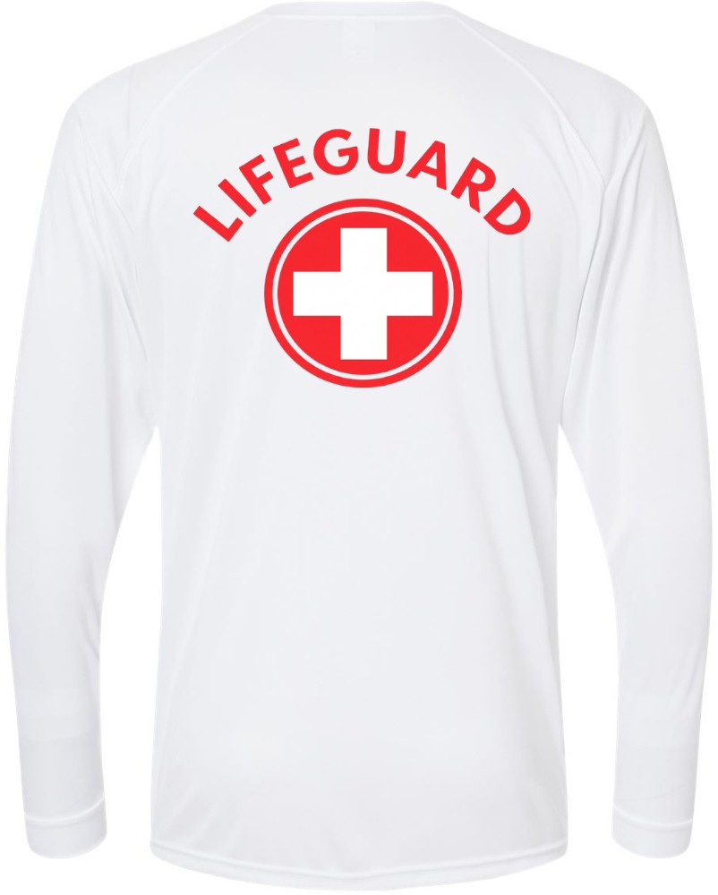Lifeguard Moisture Wicking Long Sleeve T-Shirt 100% Polyester Performance Shirt