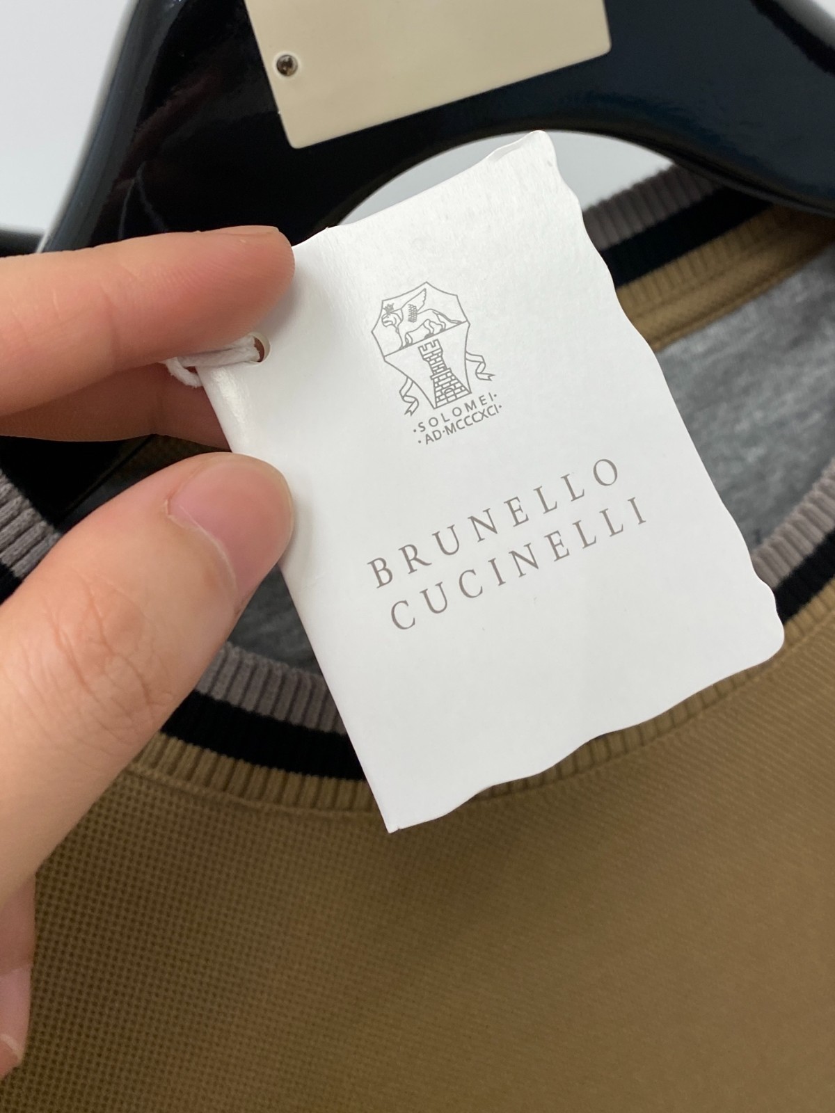 Brunello Cucinelli Short-Sleeve T-Shirt with Embroidered Logo, Men’s Size M