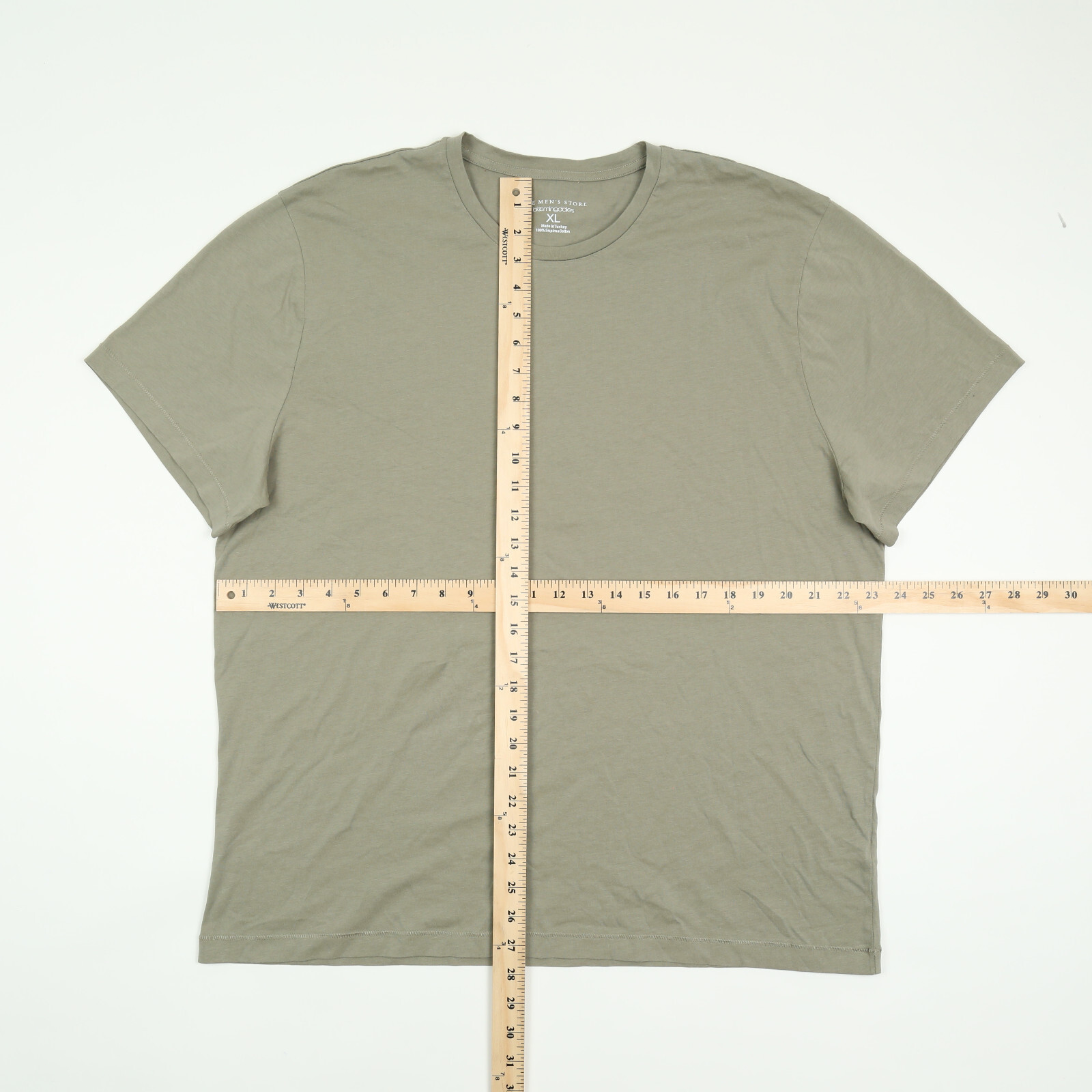 The Men’s Store Pima Cotton Solid T-Shirt Vetiver Green Size XL 3205